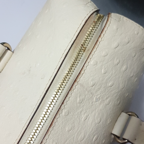 Kate Spade ivory ostrich skin leather doctors bag - Picture 10 of 13